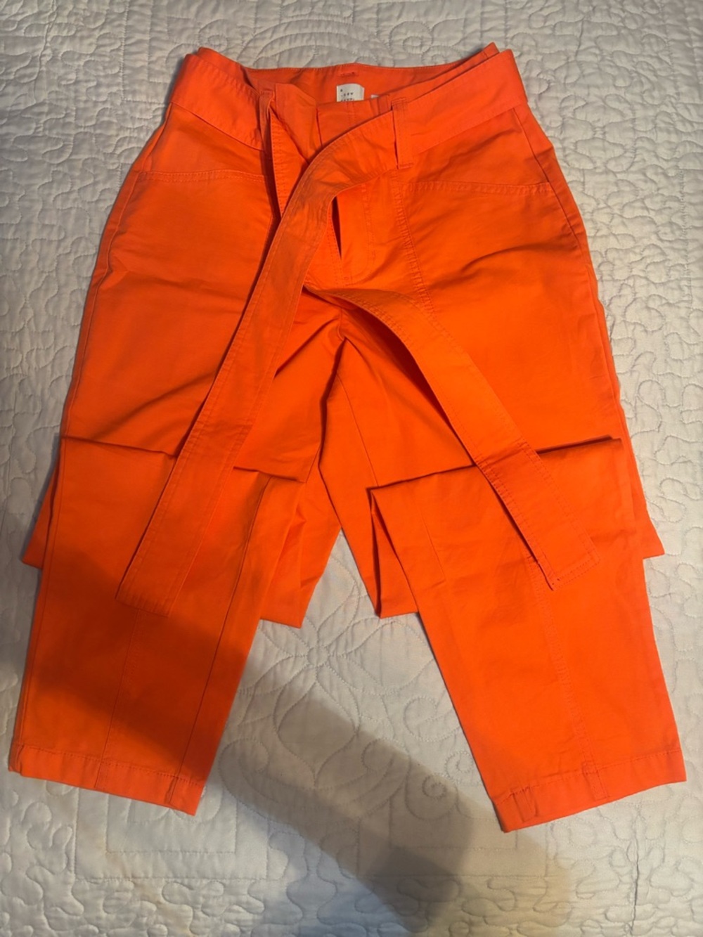 a new day Bright Orange High Waist tie Pants